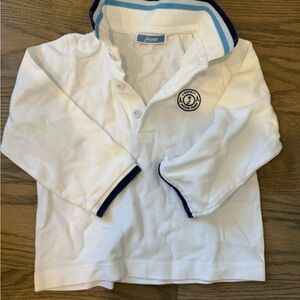 Jacadi White Polo with Blue Accents for Kids